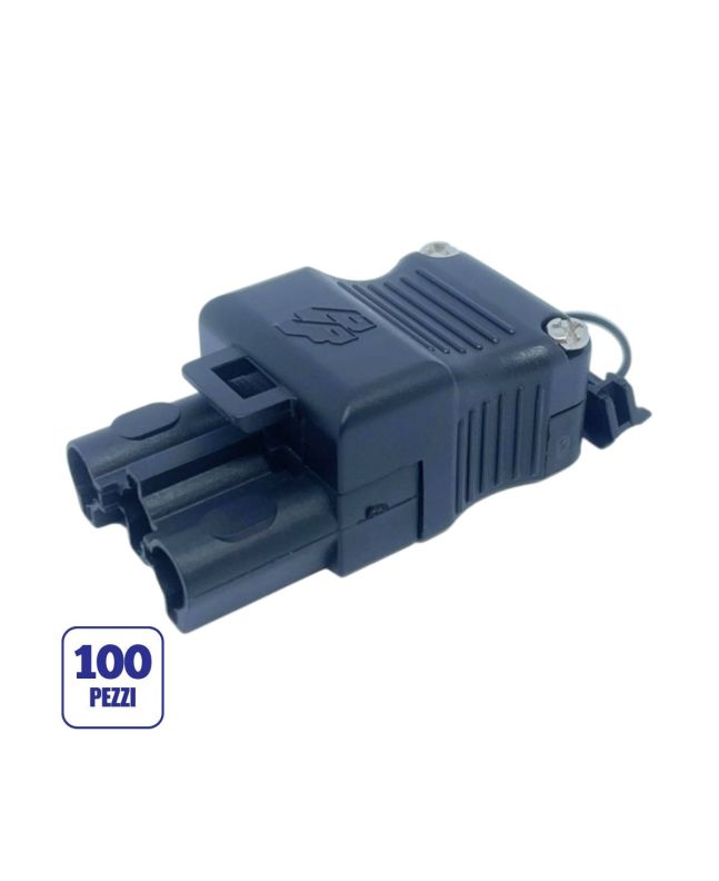 Set 100x Prese Mazzeri 16A 220-250V 3500W IP20 Nero - Friggeri