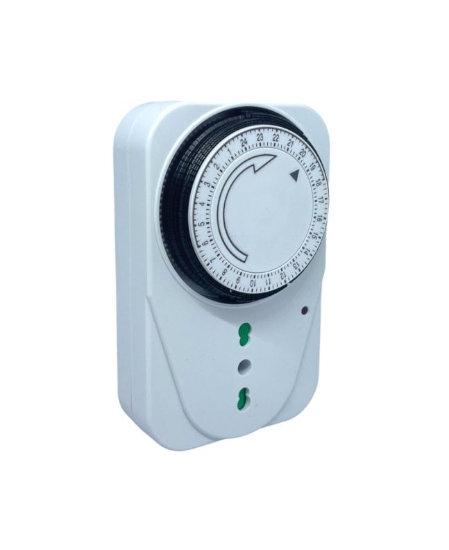 Timer Meccanico Giornaliero 16A 3500W Presa Bivalente - Nova Line