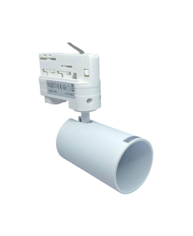 Faretto LED GU10 Bianco Ø56mm per Binario Trifase - Intec