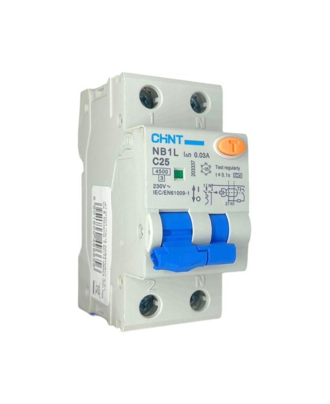 Magnetotermico Differenziale 2 Moduli 25A 30mA 4.5kA Curva C - Chint