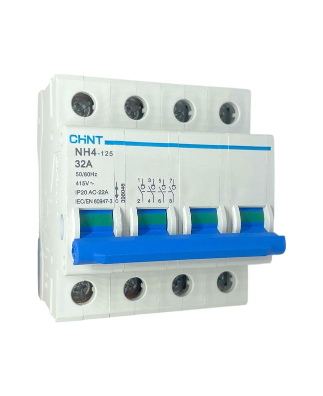 Sezionatore 4 Moduli 32A 415V IP20 AC-22A NH4-125 - Chint