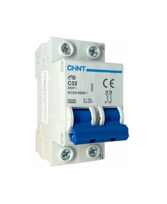 Magnetotermico 2 Moduli 1P+N 32A 4.5kA Curva C - CHINT