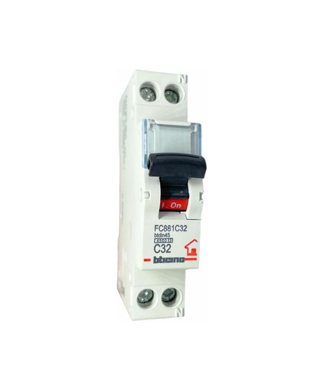 Magnetotermico 1 Modulo 1P+N 32A 4,5kA Curva C - BTicino