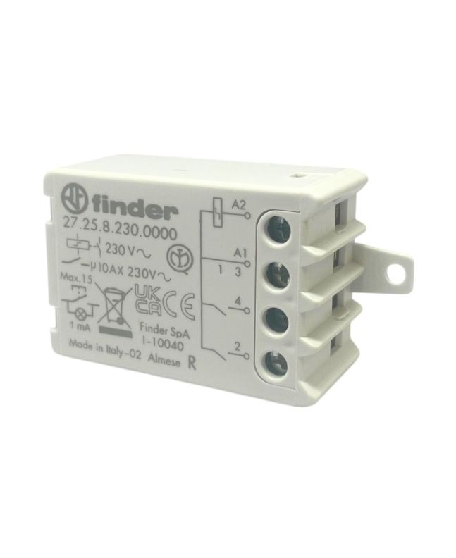 Relè Interruttore ad Impulsi 10A 230V 2NO IP20 1 Modulo - Finder
