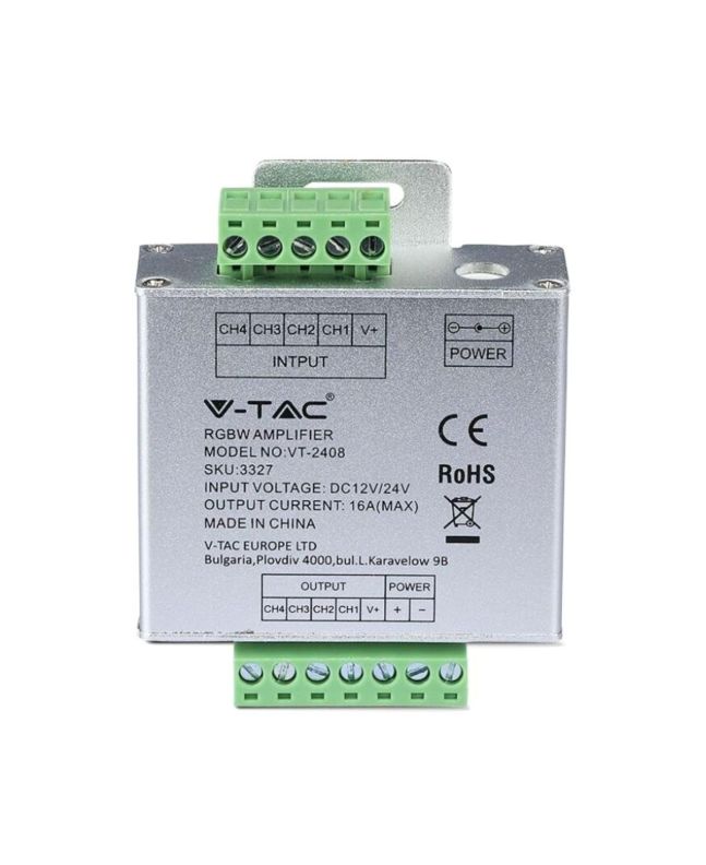 Amplificatore Segnale LED RGBW 4 Canali 12-24V 24A IP20 – V-TAC