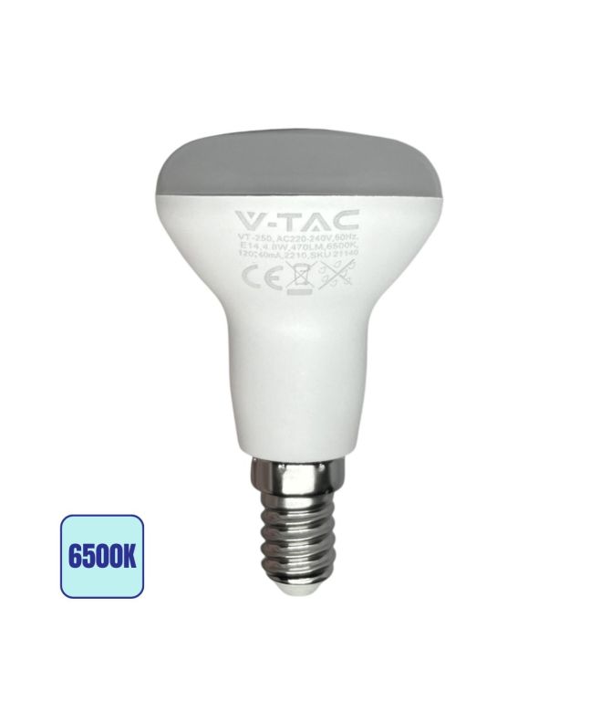 Lampadina LED E14 R50 4,8W 6500K 470lm 120° Chip Samsung - V-Tac