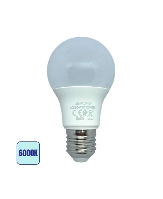 Lampadina LED E27 A60 9W Luce Fredda 6000K 1080lm 270° - Osram