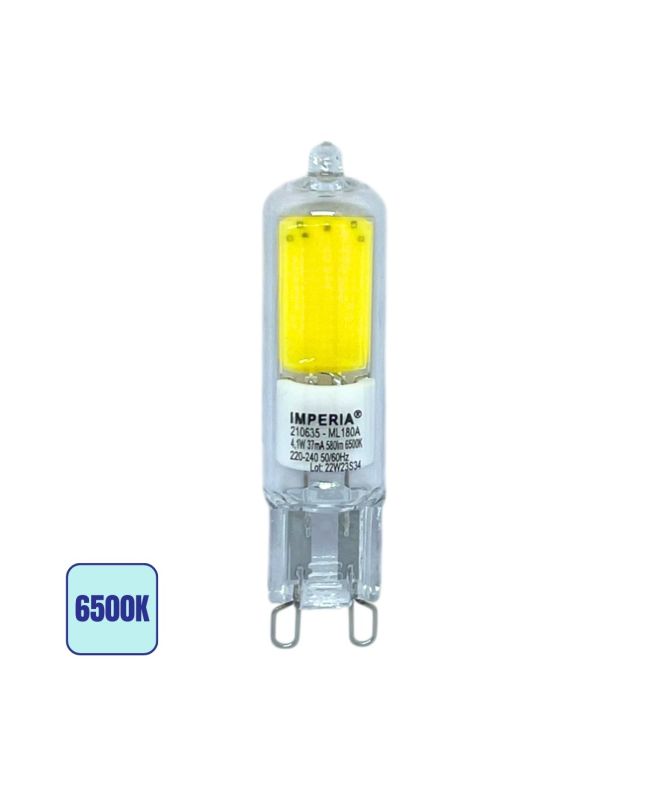 Lampadina LED G9 FullGlass 4,1W Luce Fredda 6500K 580lm 360° - Imperia