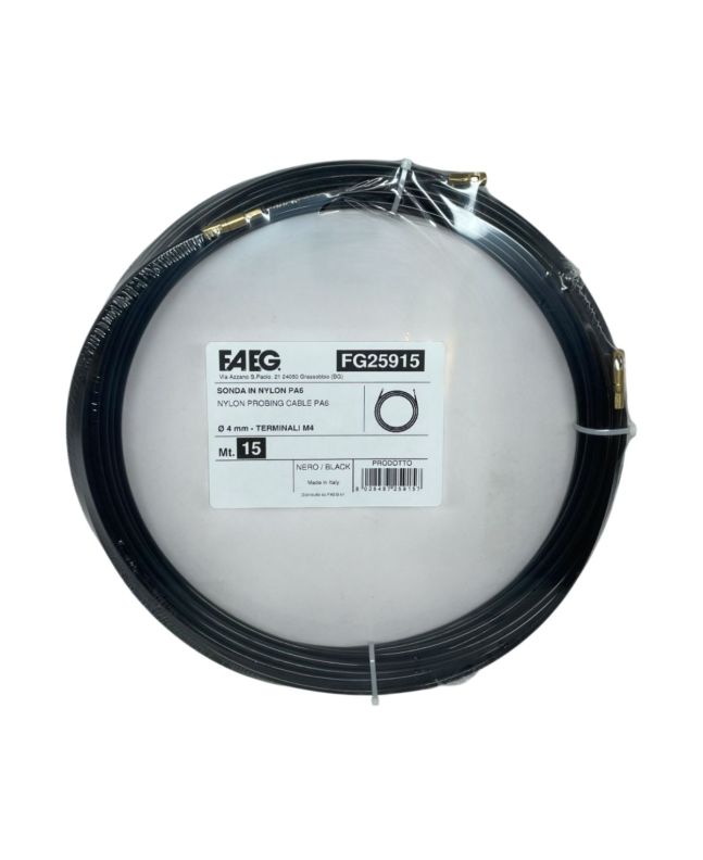 Sonda Passacavi in Nylon PA6 15m Ø4mm Terminali M4 FG25915 - FAEG