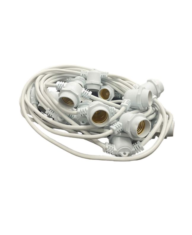 Catenaria LED E27 10m 15 Portalampada Bianca IP65 220V Prolungabile