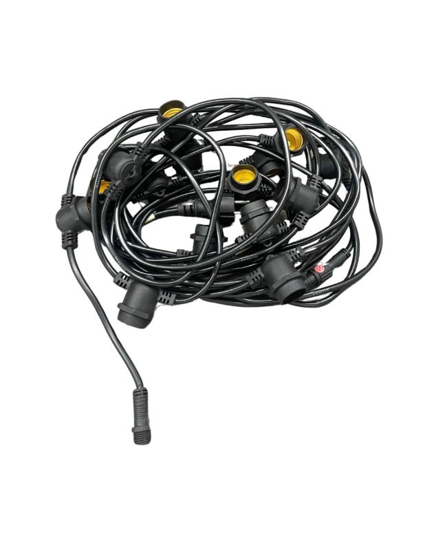 Catena Luminosa Esterne 10 Portalampade - Cavo Nero 10M Per Esterni E Interni - Foto 3