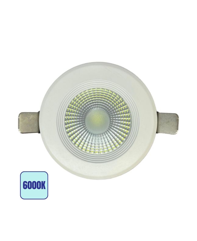 Faretto LED COB Tondo Incasso 7W con Trasformatore - 6000K