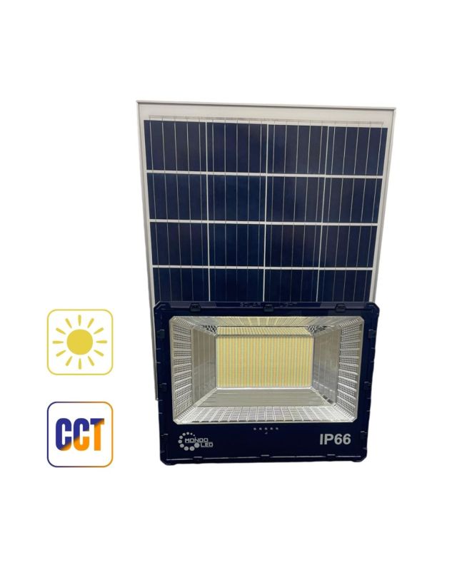 Faro LED 1500W CCT IP66 con Pannello Solare Dedicato e Telecomando