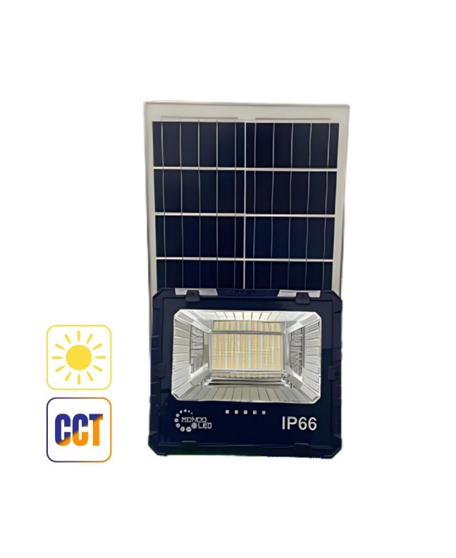 Faro Solare LED 300W CCT con Pannello e Telecomando IP66 Esterno