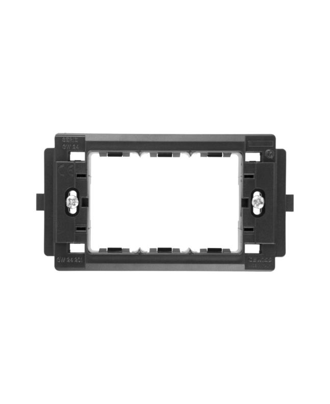 Supporto 3 Posti Originale Serie Gewiss GW24201 Nero - Gewiss