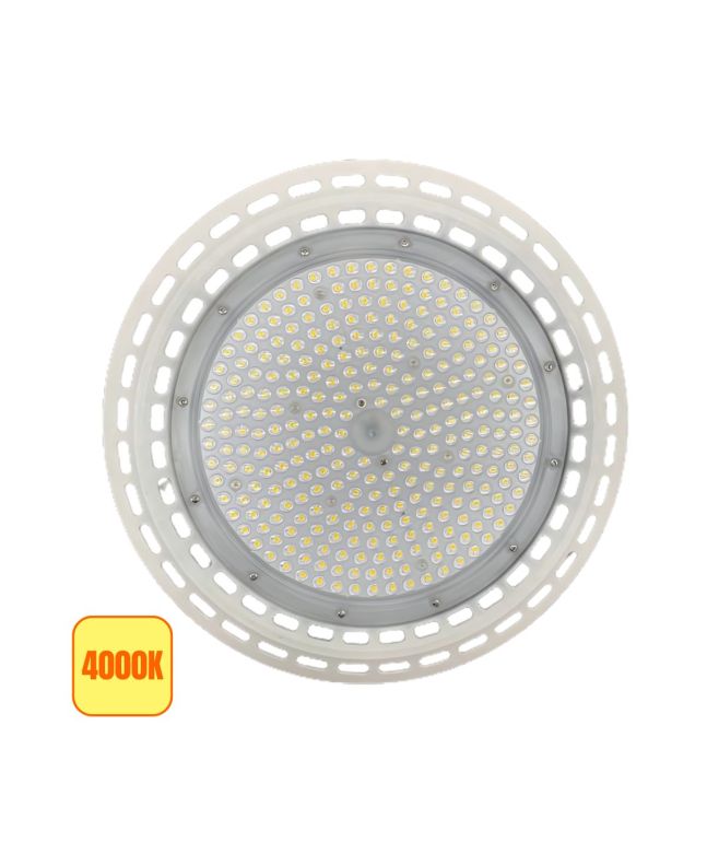 Lampada UFO LED Industriale 100W 4000K IP65 - Alluminio Bianca