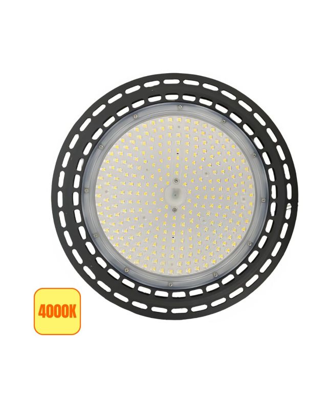 Lampada UFO LED 200W IP65 Nera - Alta Efficienza, Luce 4000K