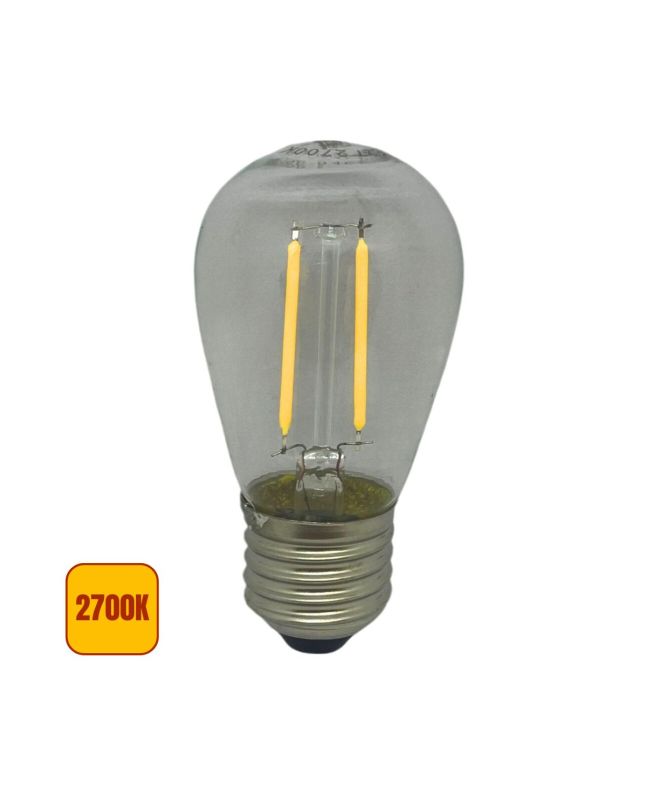Lampadina LED E27 2W Filamento ST45 2700K Trasparente - Mondo-LED