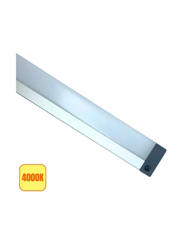 Barra LED Giuntabile 50cm 5.5W Grigio Alluminio IP20 - 4000K Naturale
