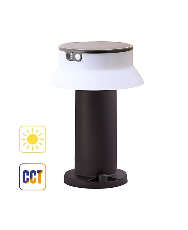 Palo Solare da Terra 3in1 Felice 400 LED IP55 Nero/Opale - Fumagalli