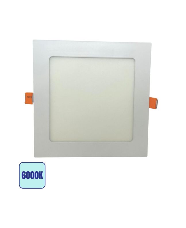 Pannello LED Slim Quadrato 12W Incasso con Trasformatore - 6000K