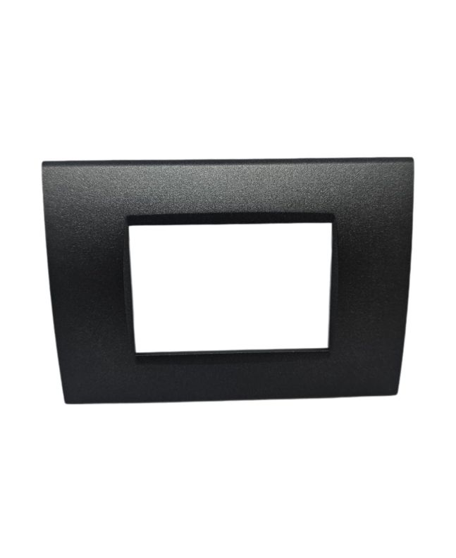 Placca 3 Posti Nera TOT-M-8003-T-2 per BTicino Matix Compatibile