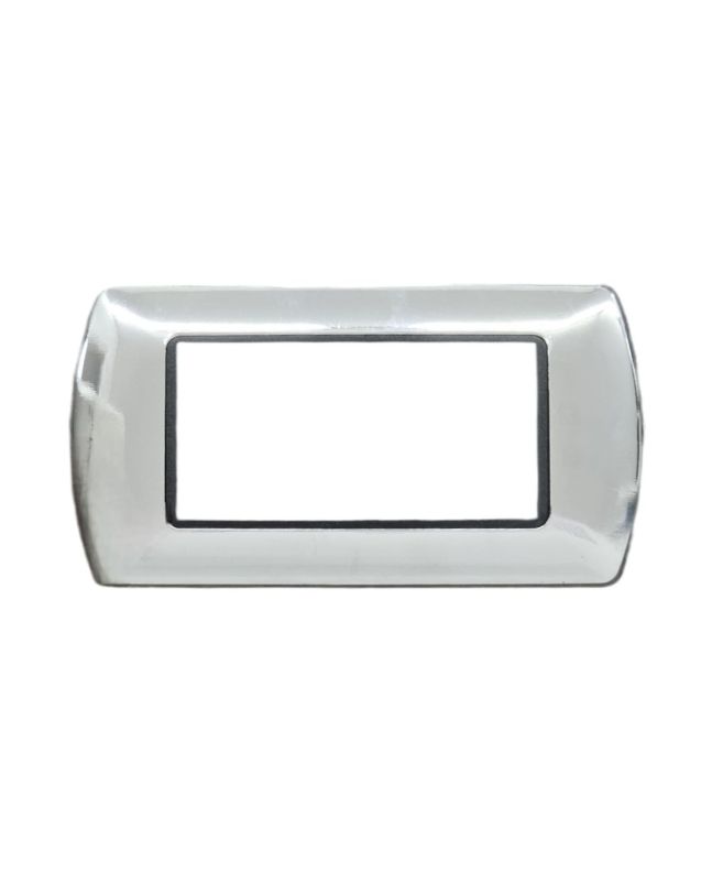 Placca 4 Posti Argento Lucido TOT-8804-T-4 per Living International