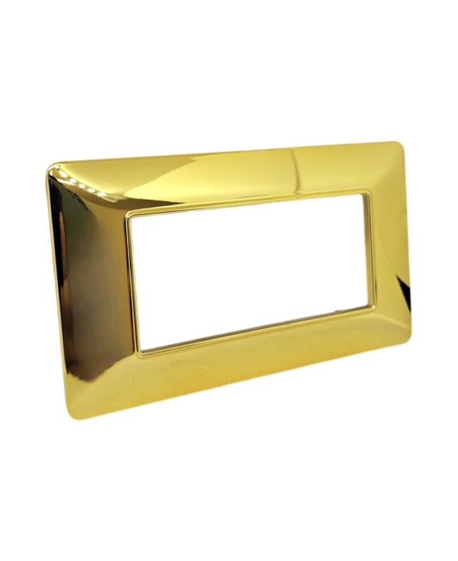 Placca 4 Posti Oro Lucido TOT-M8004-T3 Compatibile Matix Tot Electric