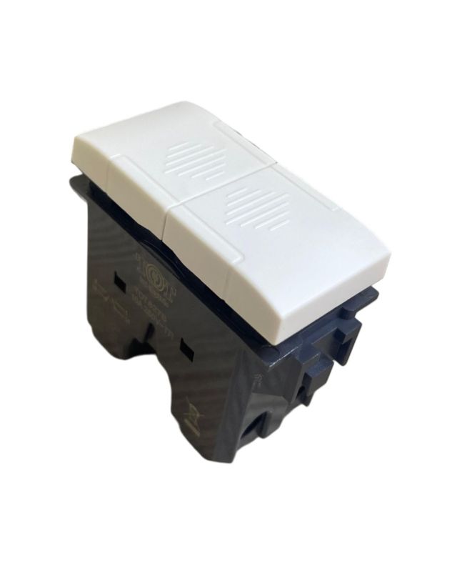 Pulsante Doppio 10A 250V TOT-827-B Compatibile Living Light N4036