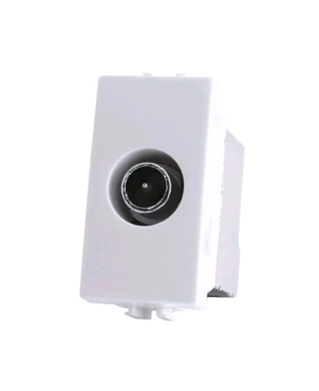 Presa TV Passante Maschio Bianca Compatibile Matix M534-B - Mapam