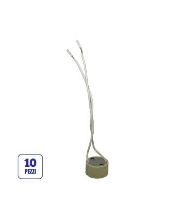 Portalampada GU10 in Ceramica Confezione 10 Pezzi - Mondo LED