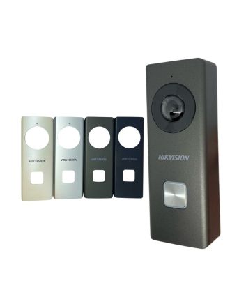 Videocitofono WI-FI IR esterno 2 Mpx 180° + 4 Cover - HikVision