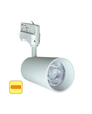 Faretto LED 30W per Binario Trifase 4000K Ø80mm IP20 - Kosoom