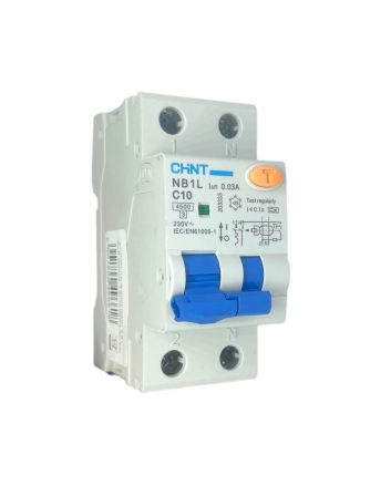 Magnetotermico Differenziale 2 Moduli 10A 30mA Curva C - Chint