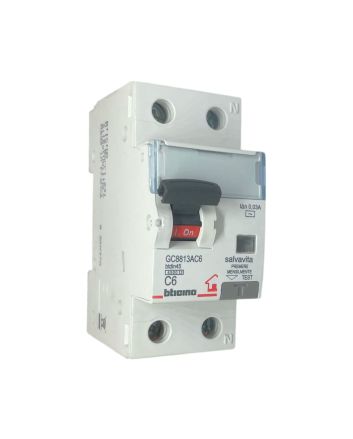 Magnetotermico Differenziale 2 Moduli 6A 30mA 4.5kA Curva C - Bticino