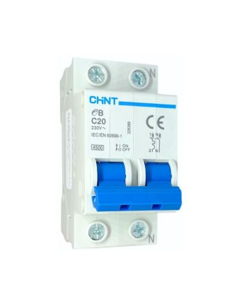 Magnetotermico 2 Moduli 2P+N 20A 4.5kA Curva C - CHINT