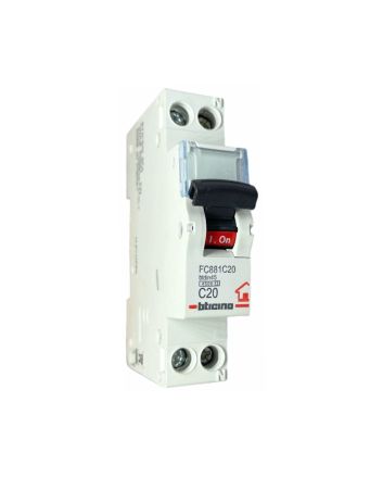 Magnetotermico 1 Modulo 1P+N 20A 4,5kA Curva C - BTicino