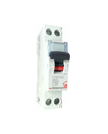 Magnetotermico 1 Modulo 1P+N 25A 4,5kA Curva C - BTicino