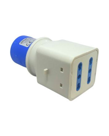 Adattatore Industriale 2x Prese 16A da Spina CEE 2P+T 250V - ReeR