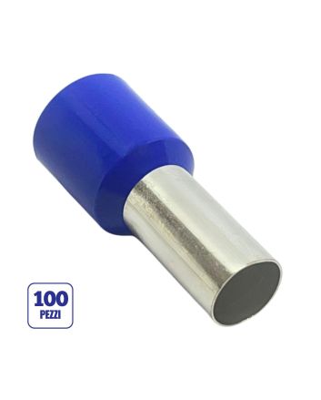Puntalini Blu Isolati 16mm² Tubo 12mm Guida DIN Prezzo al pezzo