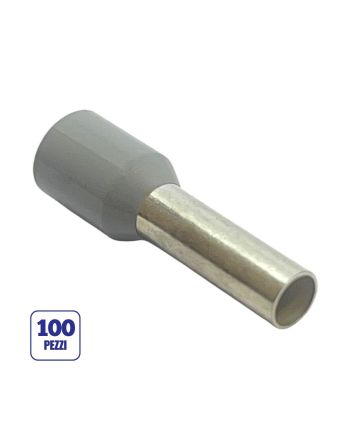 Puntalini Grigi Isolati 4mm² Tubo 10mm Guida DIN Prezzo al pezzo