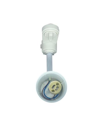 Portafaretto LED GU10 Ø53mm Bianco per Binario Trifase 