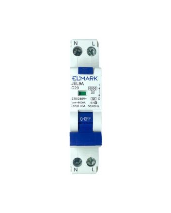 Magnetotermico Differenziale 1 Modulo 20A 30mA 6kA Curva C - Elmark