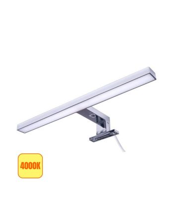 Applique LED Specchio 30cm 5W Grigio Lucido IP44 - 4000K Naturale