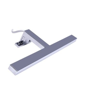 Applique LED Specchio 30cm 5W Grigio Lucido IP44 - 4000K Naturale