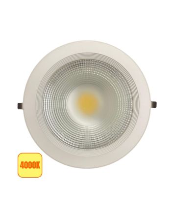 Faretto LED COB Tondo Incasso 50W con Trasformatore - 4000K