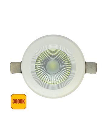 Faretto LED COB Tondo Incasso 7W con Trasformatore - 3000K