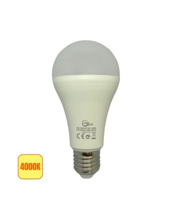 Lampadina LED E27 18W A65 SMD 4000K - 1800 Lumens, Alta Efficienza