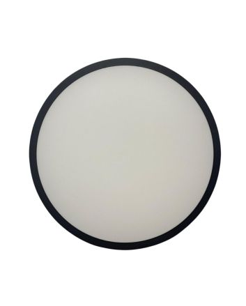 Plafoniera LED 50W Nera "Lele" Ø380mm IP65 3CCT 5000lm - Mondo LED