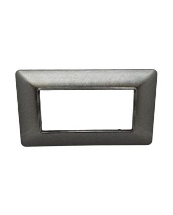 Placca 4 Posti Grigio Scuro Matix AM4804 Compatibile 504SA 8004-T-11